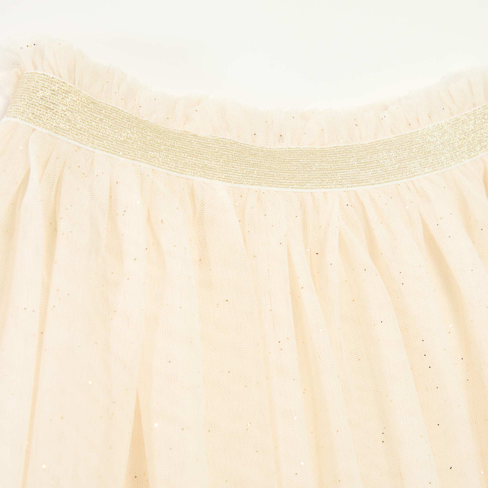 Jupe brillante en tulle BLANC