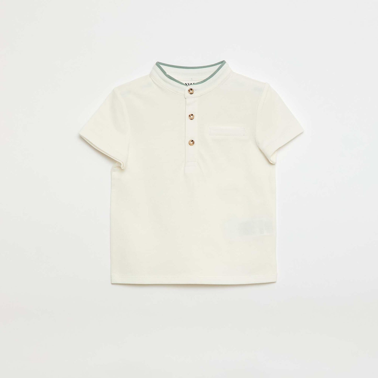 Tee-shirt en maille piqué de coton BEIGE