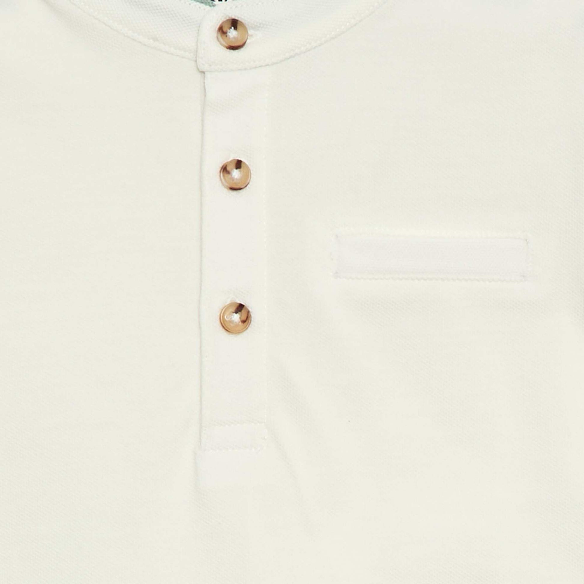 Tee-shirt en maille piqué de coton BEIGE