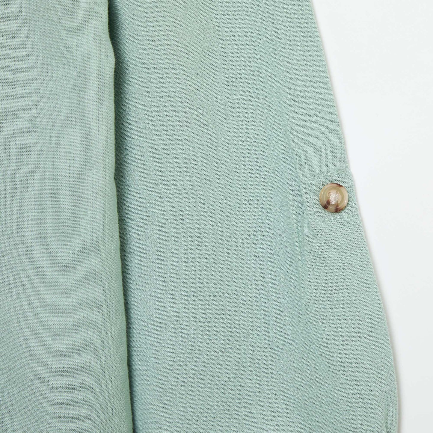 Chemise à capuche regular en coton uni VERT