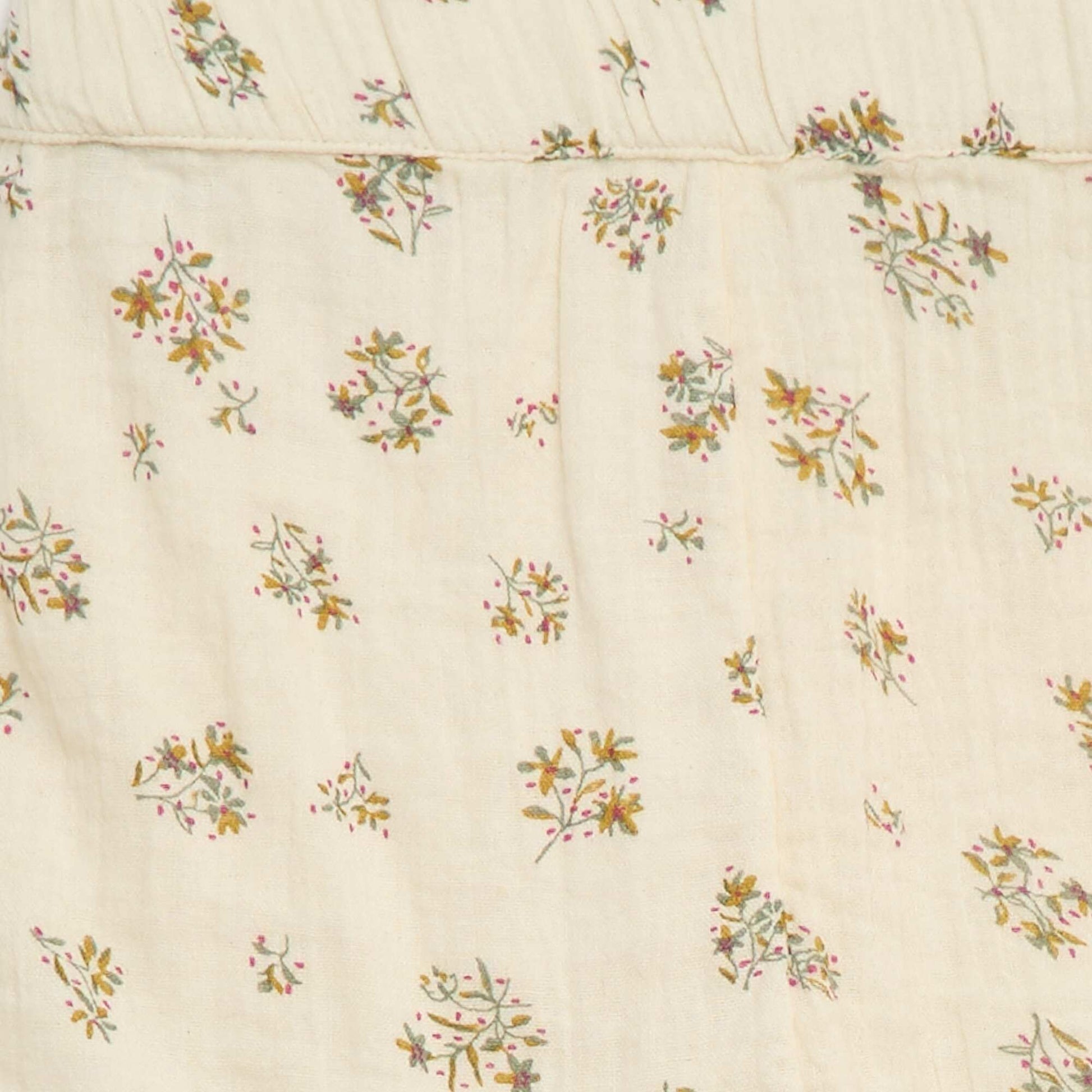 Short à motif en gaze de coton BEIGE