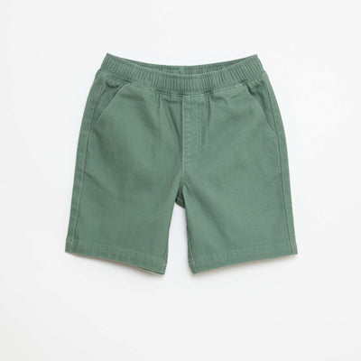 Bermuda denim en coton uni VERT