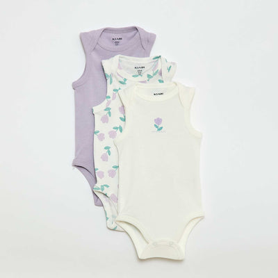 Lot de 3 bodies sans manches BEIGE