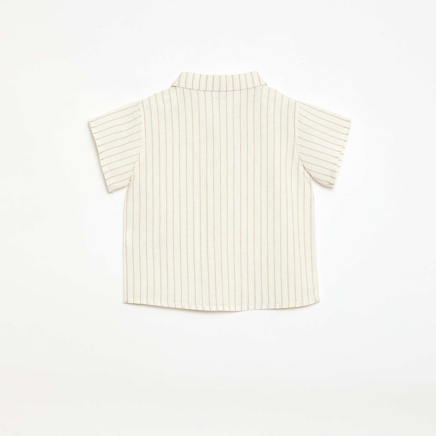 Chemise rayée à manches courtes BLANC