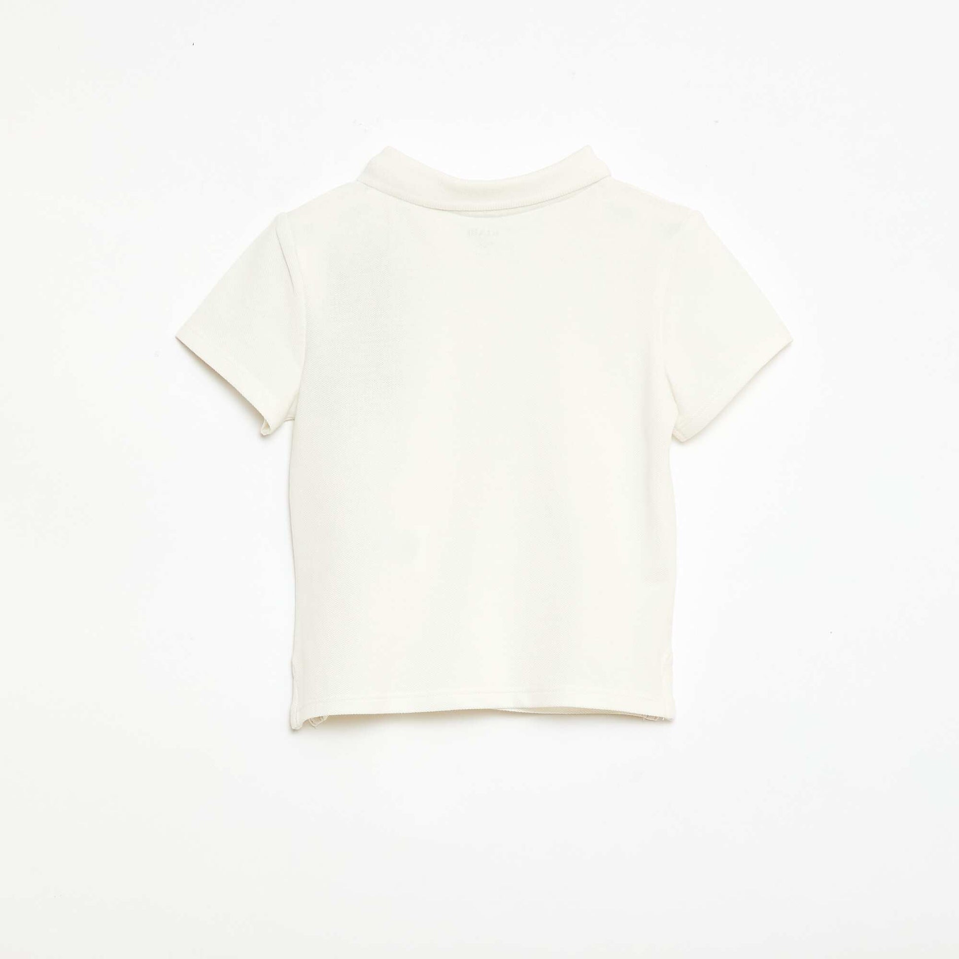 Ensemble salopette en lin mélangé + polo en piqué de coton - 2 pièces BLANC