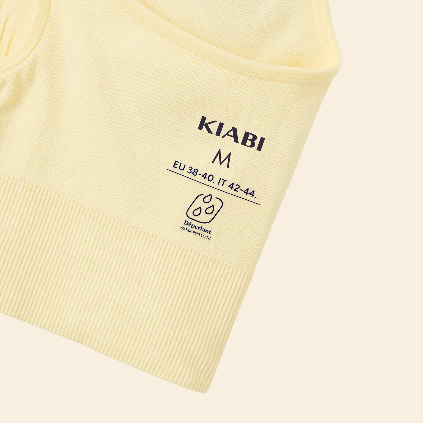 Brassière de sport en rib maintient léger JAUNE