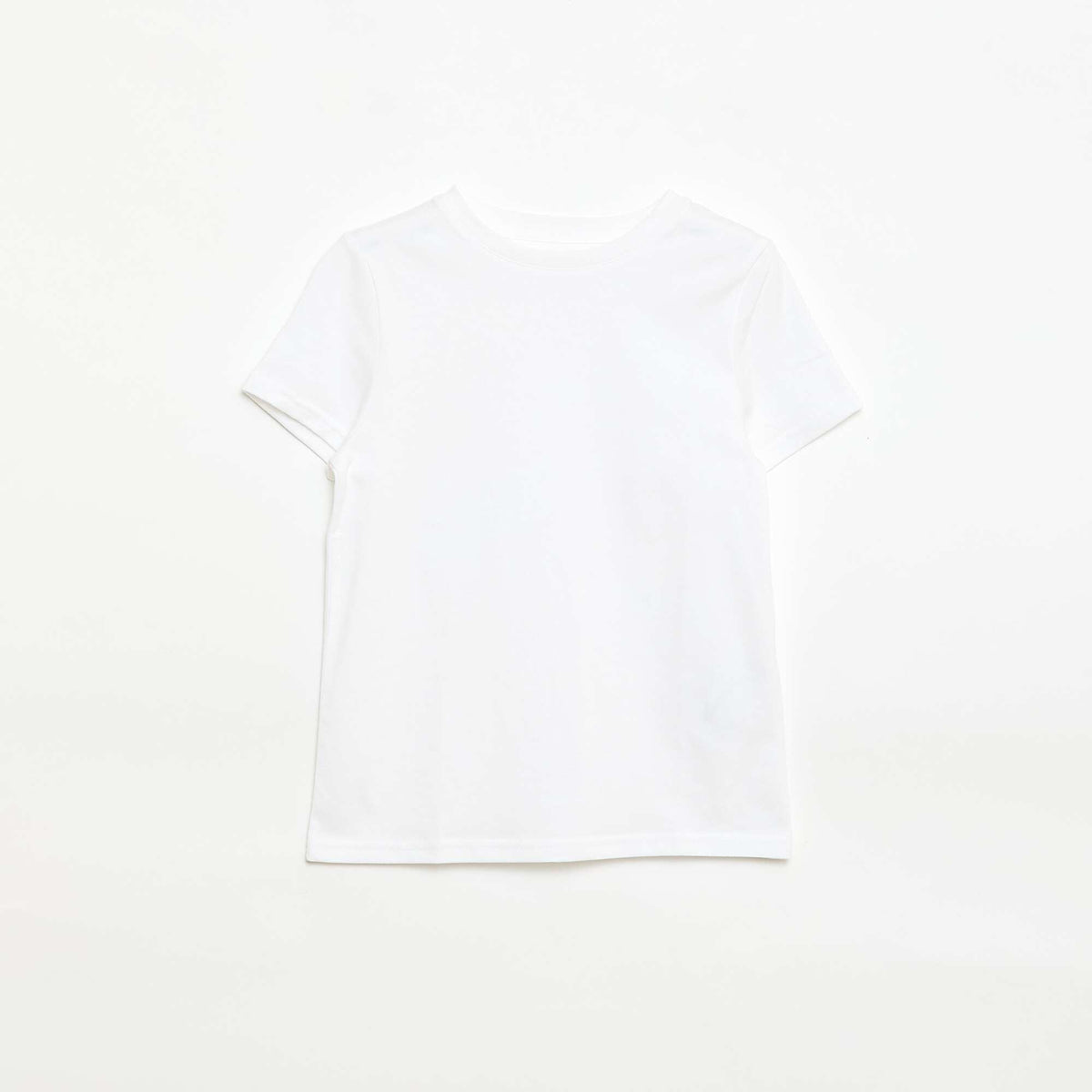 T-shirt en maille jersey uni BLANC