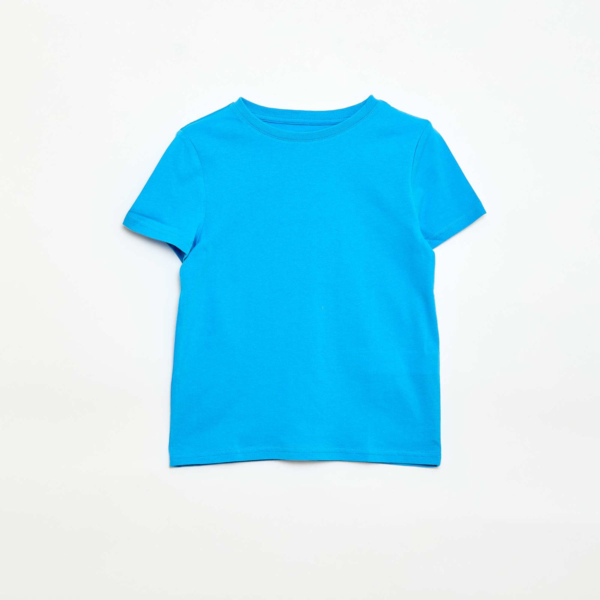 T-shirt en maille jersey uni BLEU
