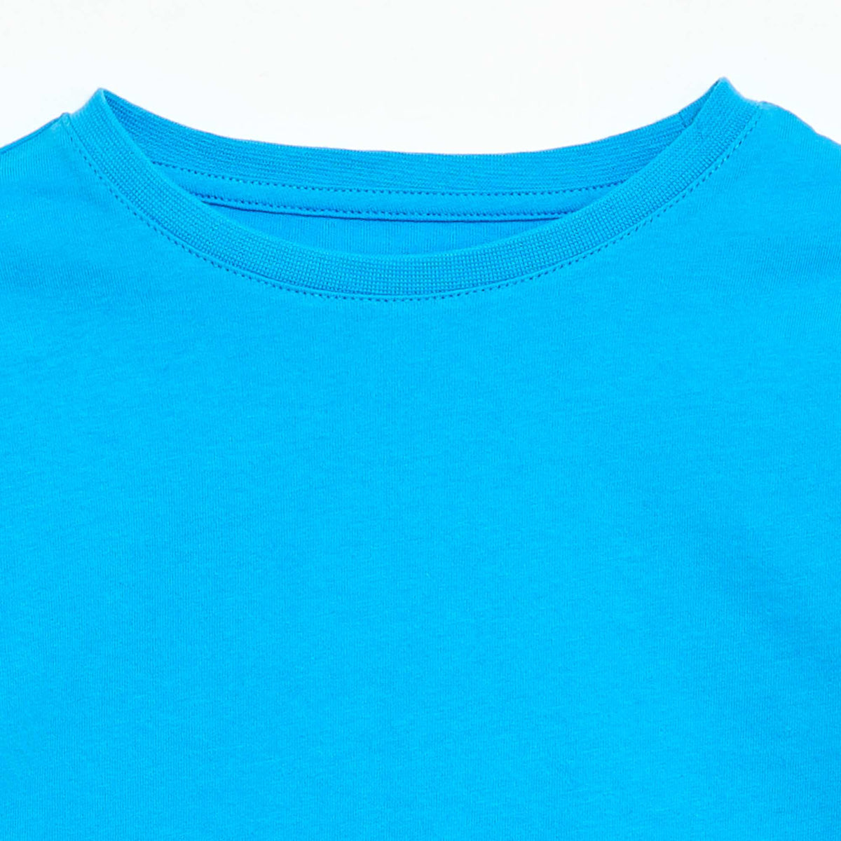 T-shirt en maille jersey uni BLEU
