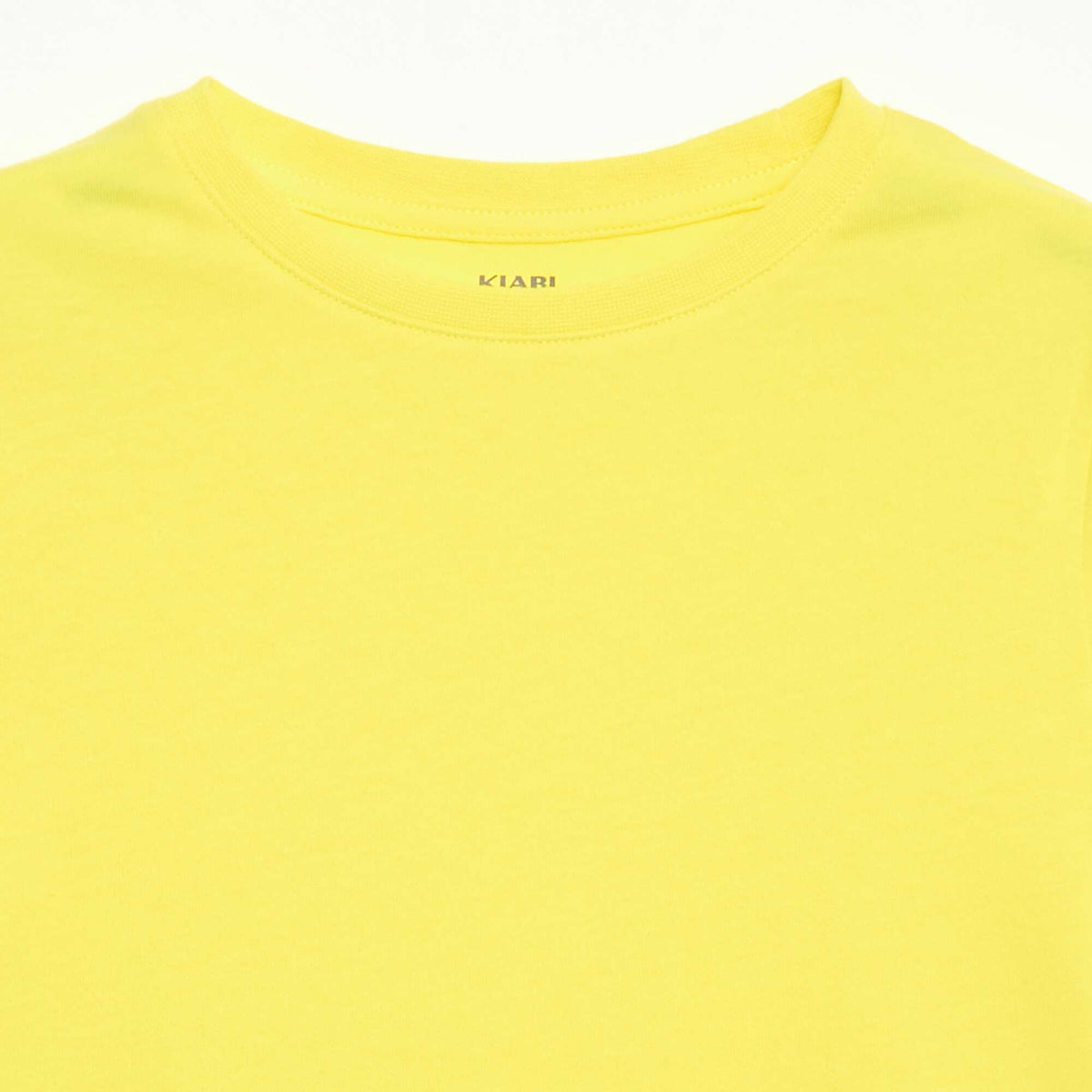 T-shirt en maille jersey uni JAUNE
