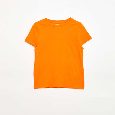 T-shirt en maille jersey uni ORANGE