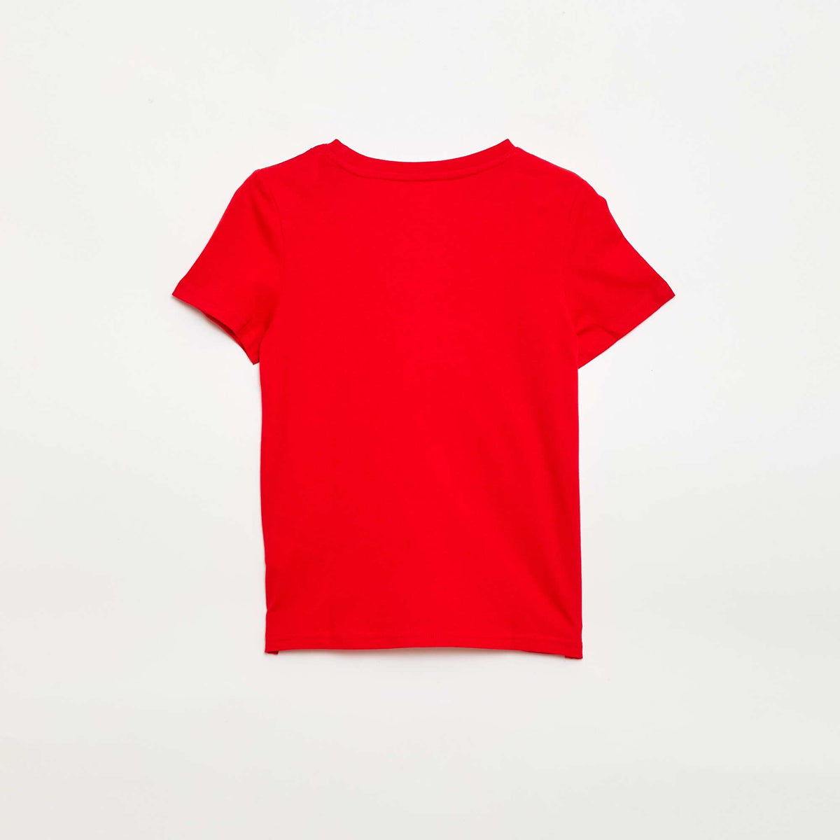 T-shirt en maille jersey uni ROUGE