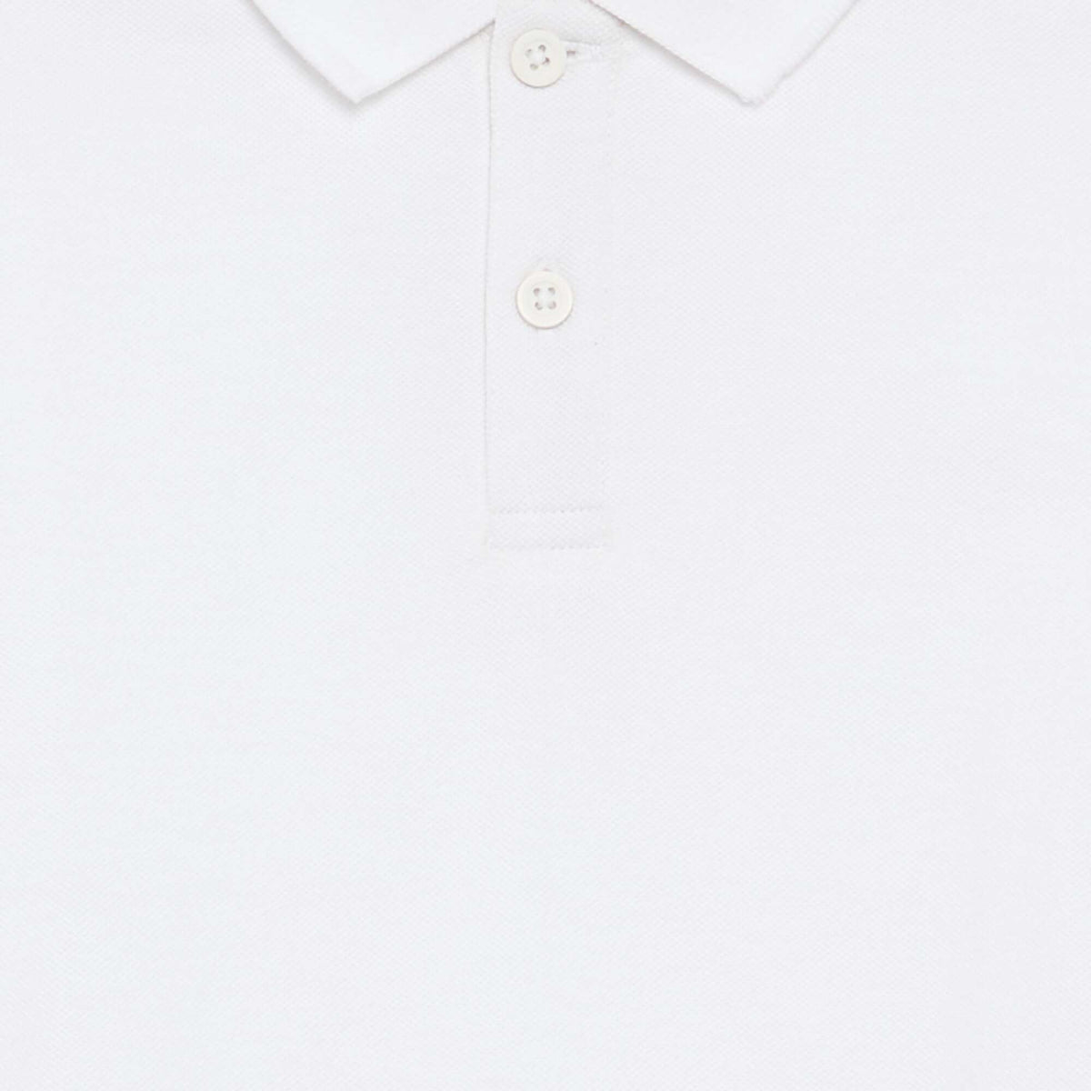 Polo uni à manches courtes BLANC