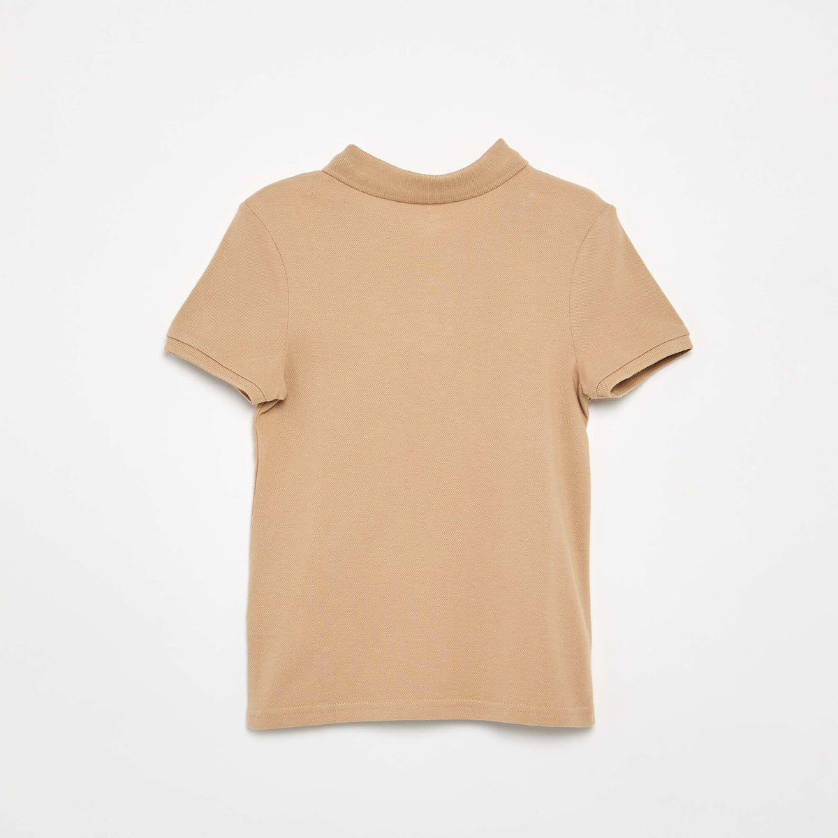 Polo uni à manches courtes BEIGE
