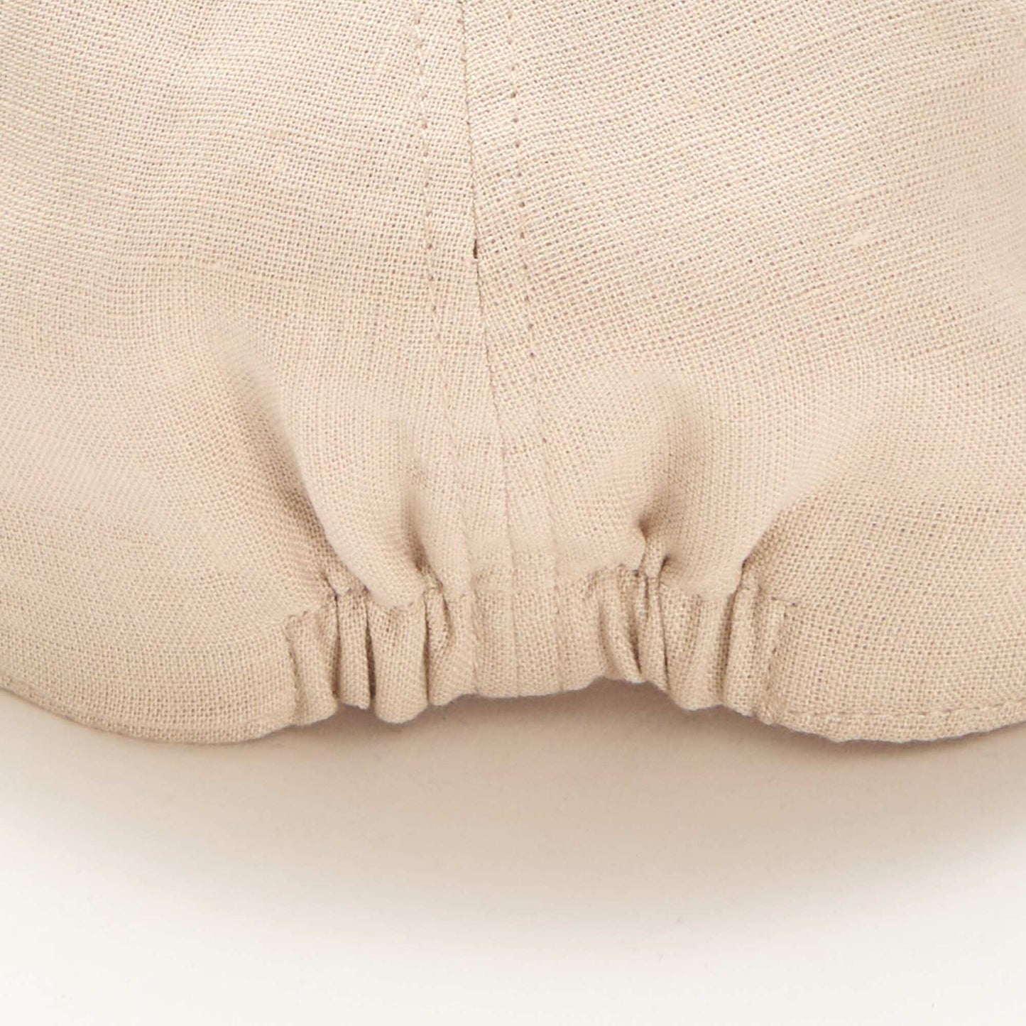 Casquette gavroche en lin BEIGE