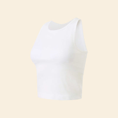 Débardeur de sport avec fente au dos BLANC