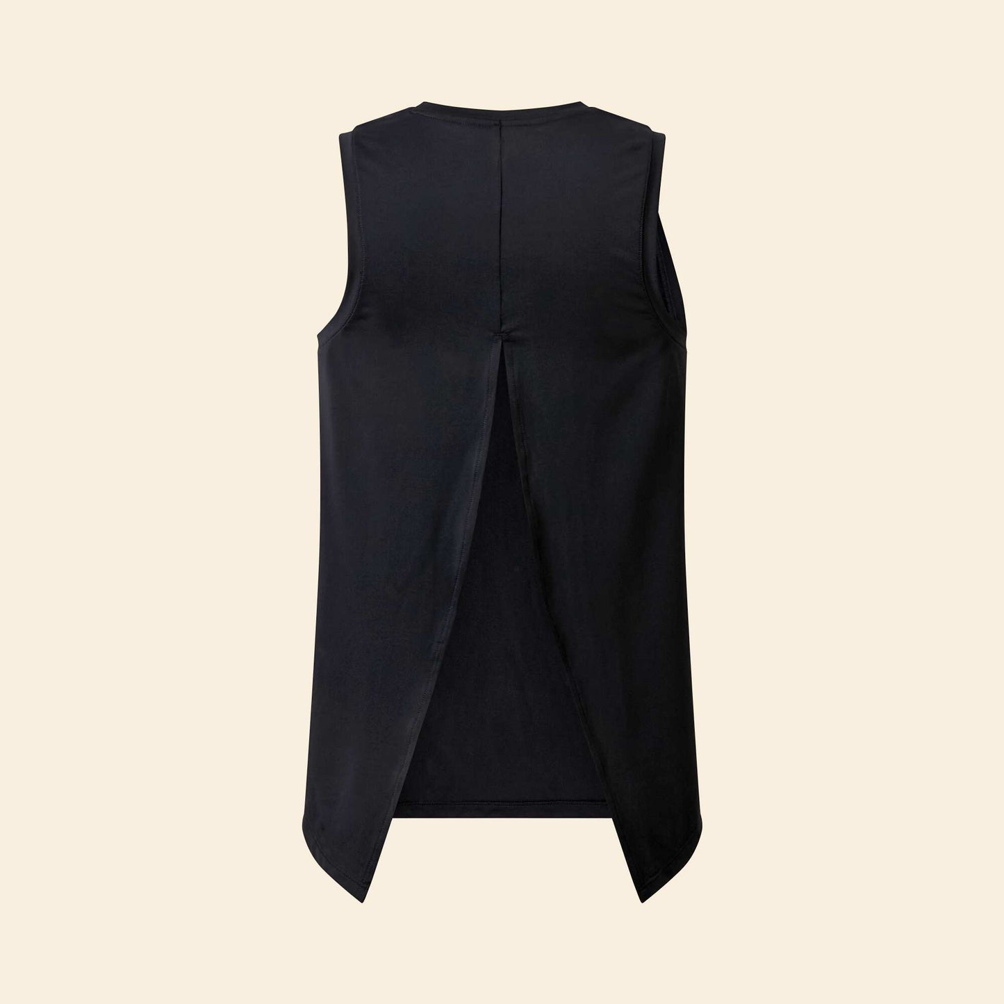 Tee-shirt fluide avec fente au dos NOIR