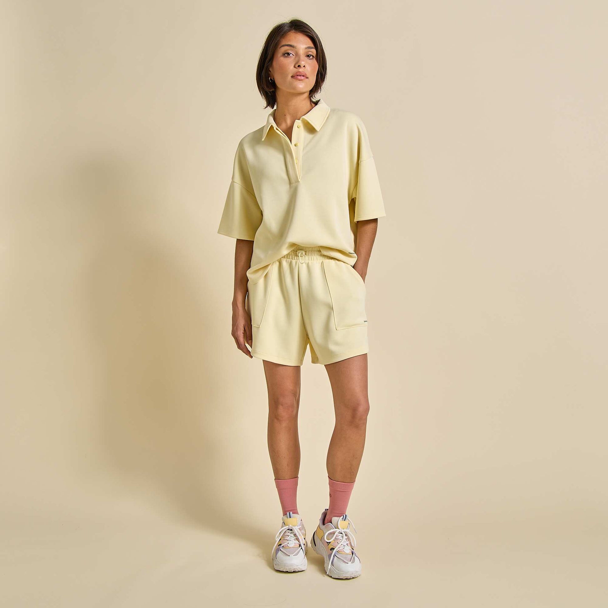 Short de sport oversize JAUNE