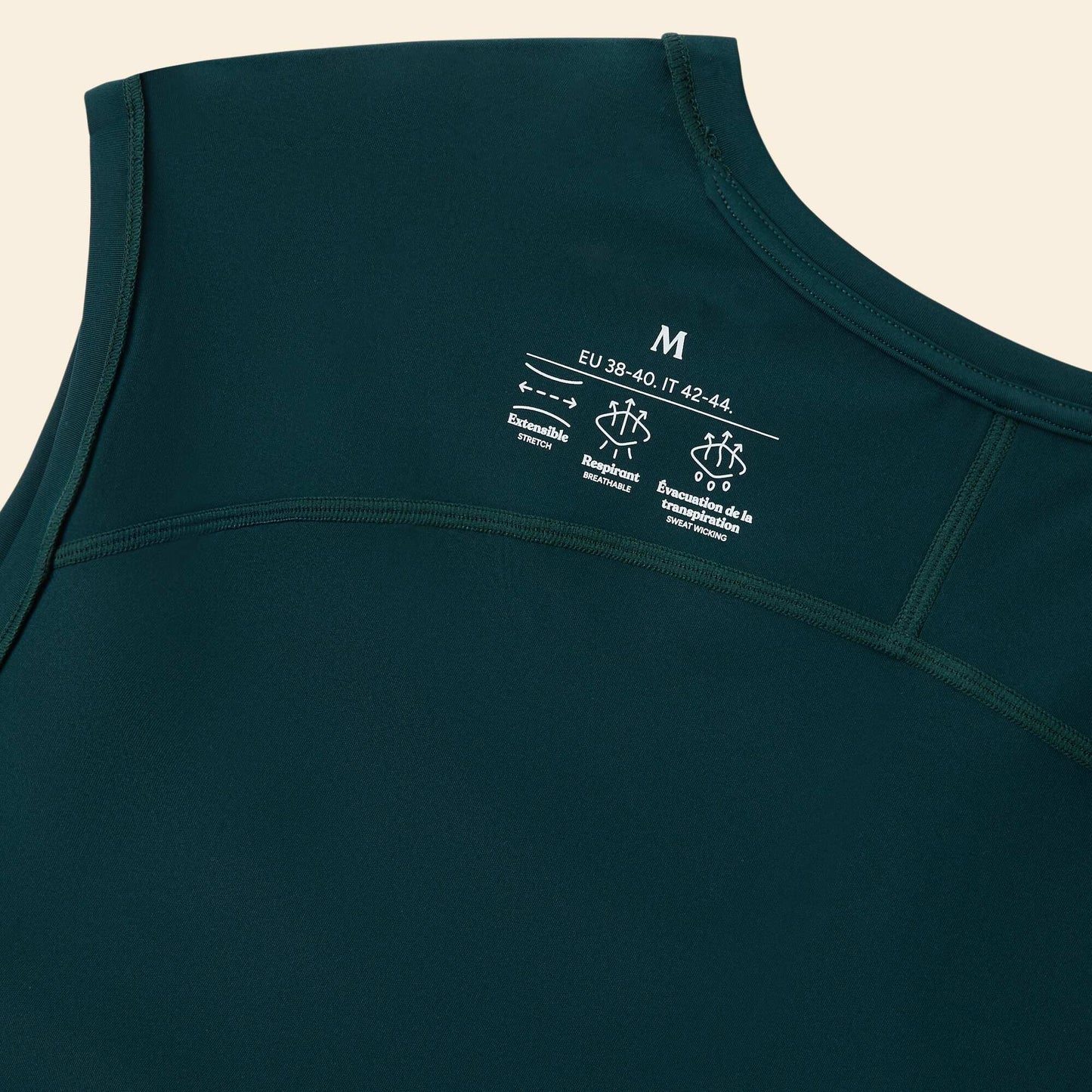 Débardeur de sport avec mesh sur côtés VERT