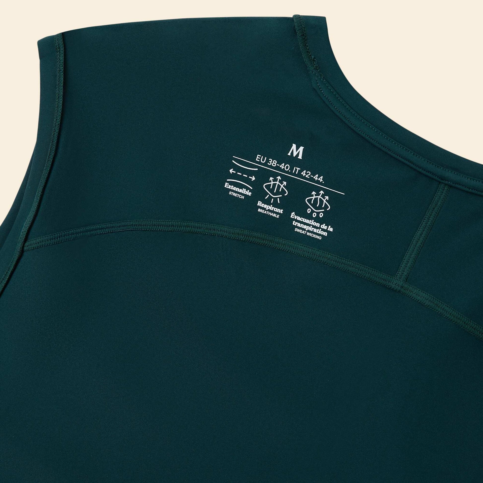 Débardeur de sport avec mesh sur côtés VERT
