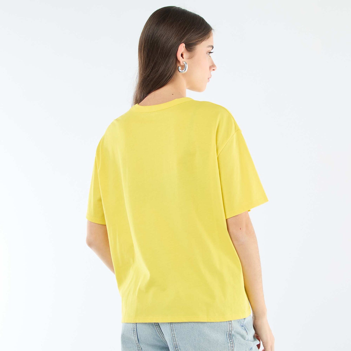 Tee-shirt uni manches courtes JAUNE