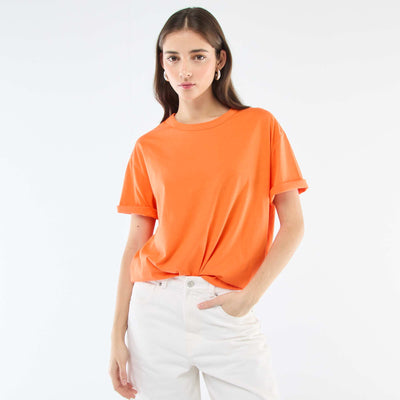 Tee-shirt uni manches courtes ORANGE