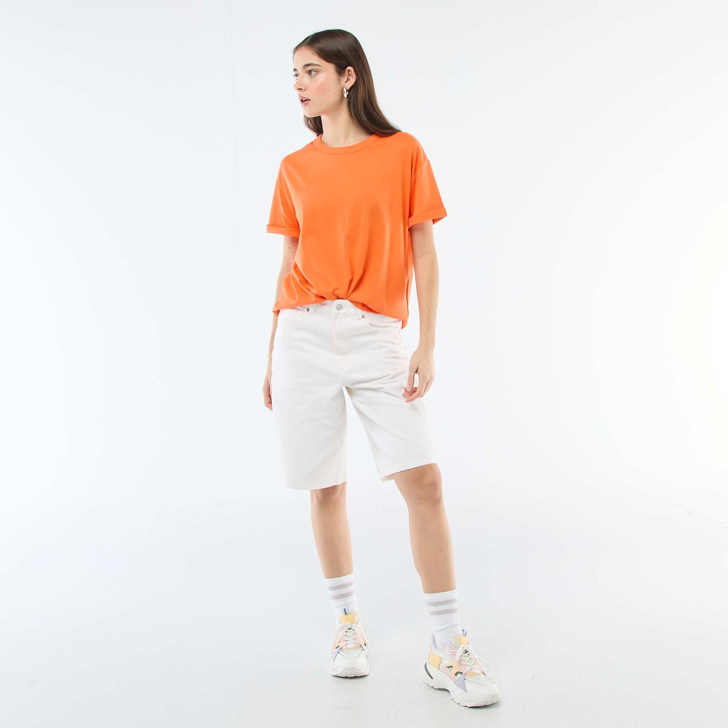 Tee-shirt uni manches courtes ORANGE