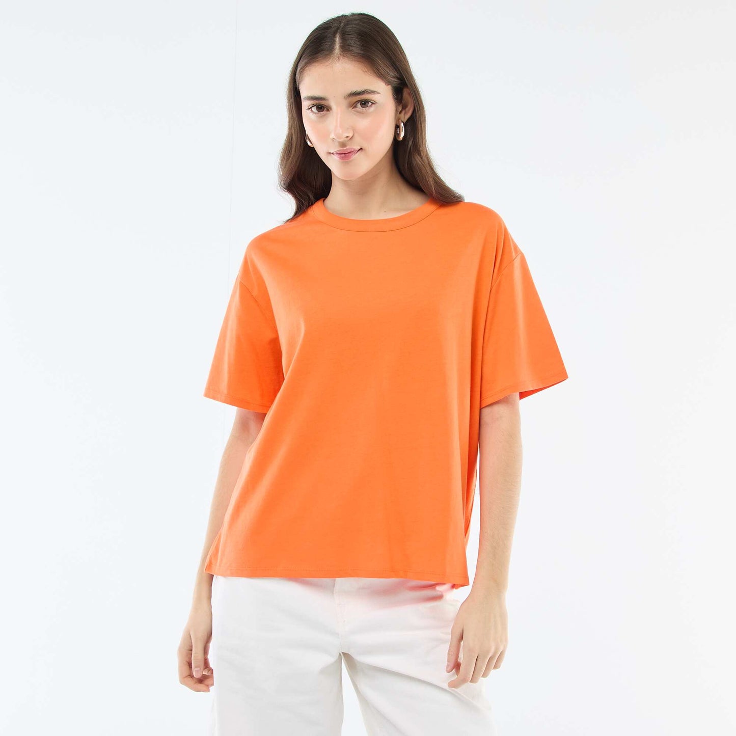 Tee-shirt uni manches courtes ORANGE