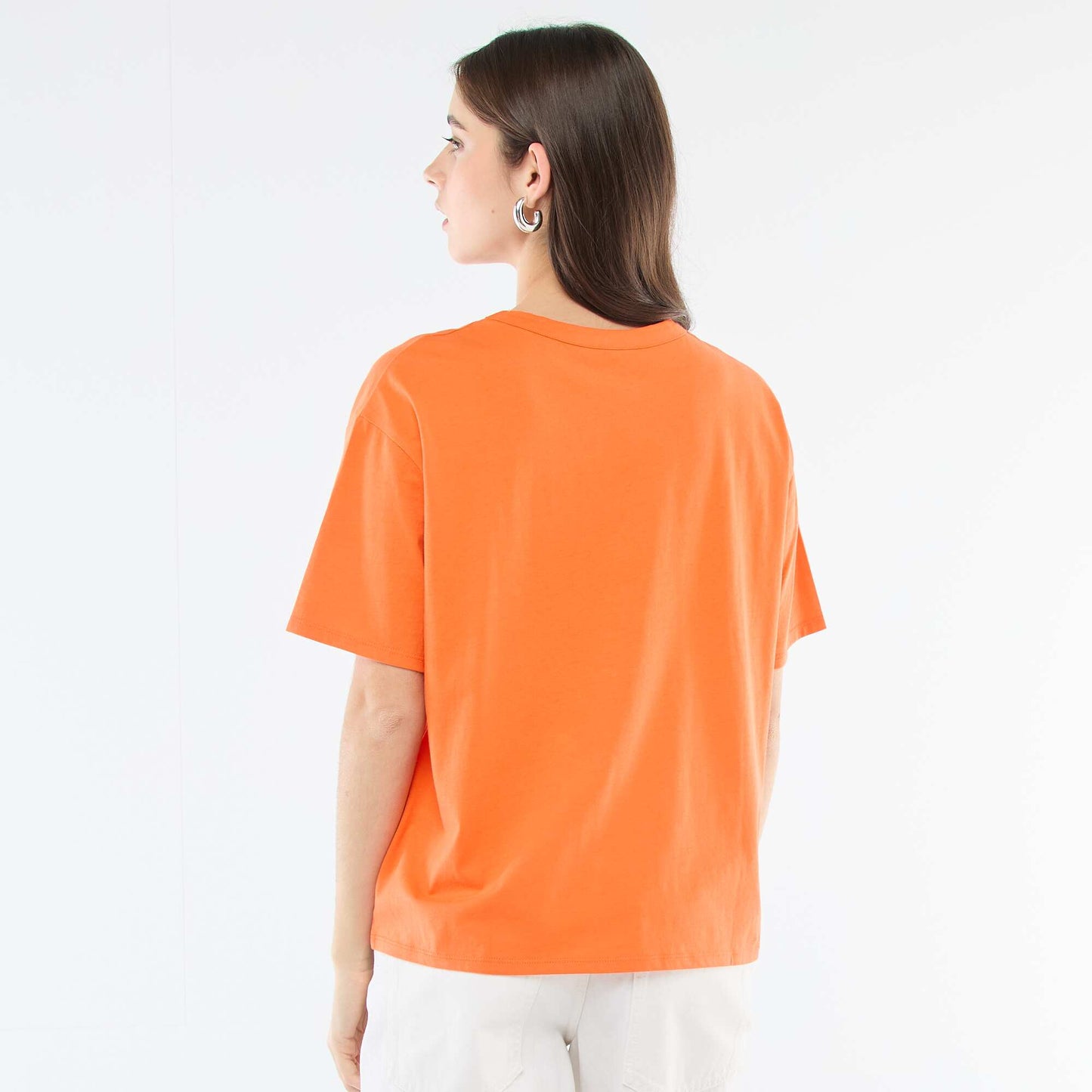 Tee-shirt uni manches courtes ORANGE