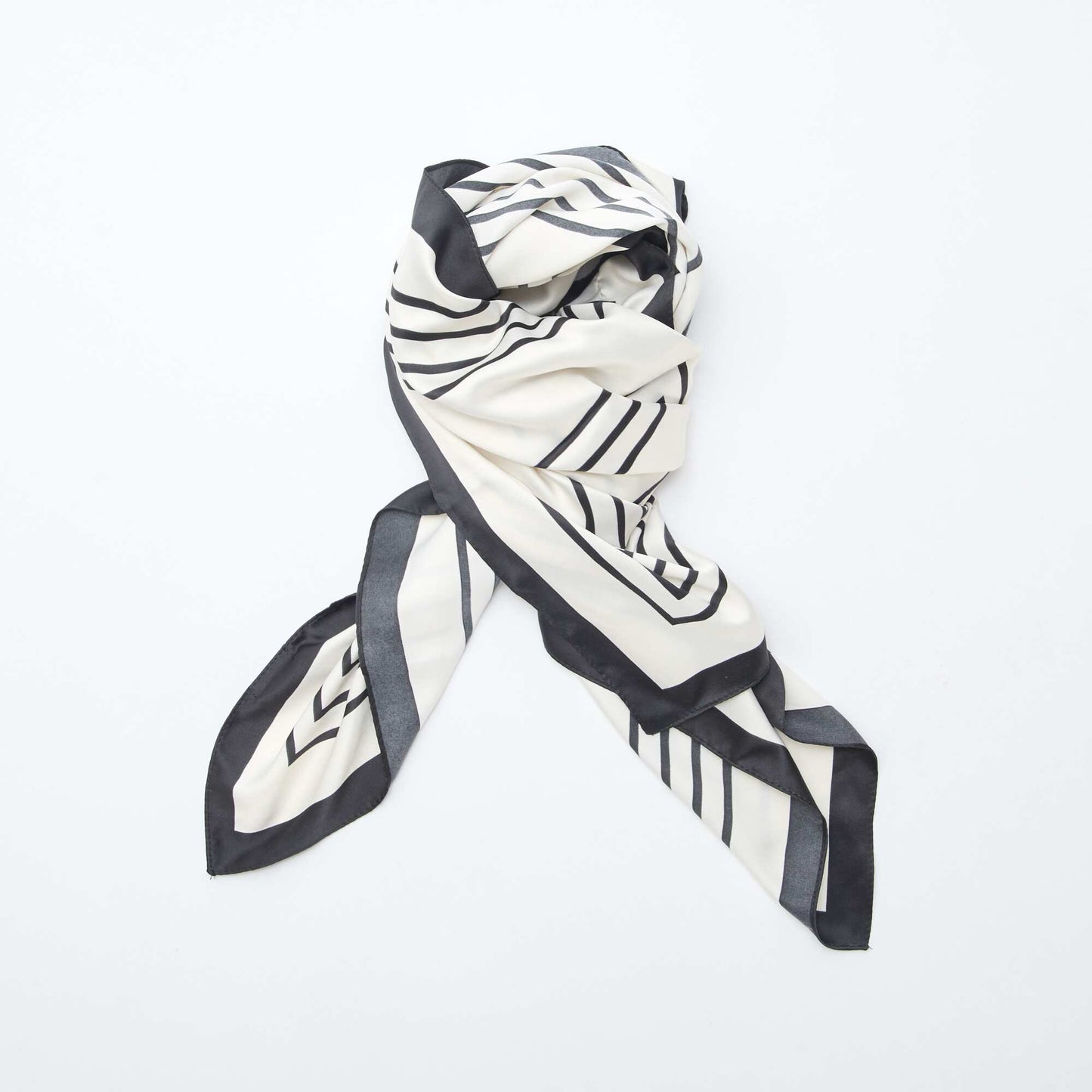 Foulard satiné imprimé BLANC