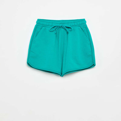 Short uni en molleton non gratté VERT