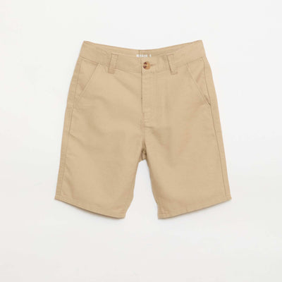 Bermuda chino uni BEIGE