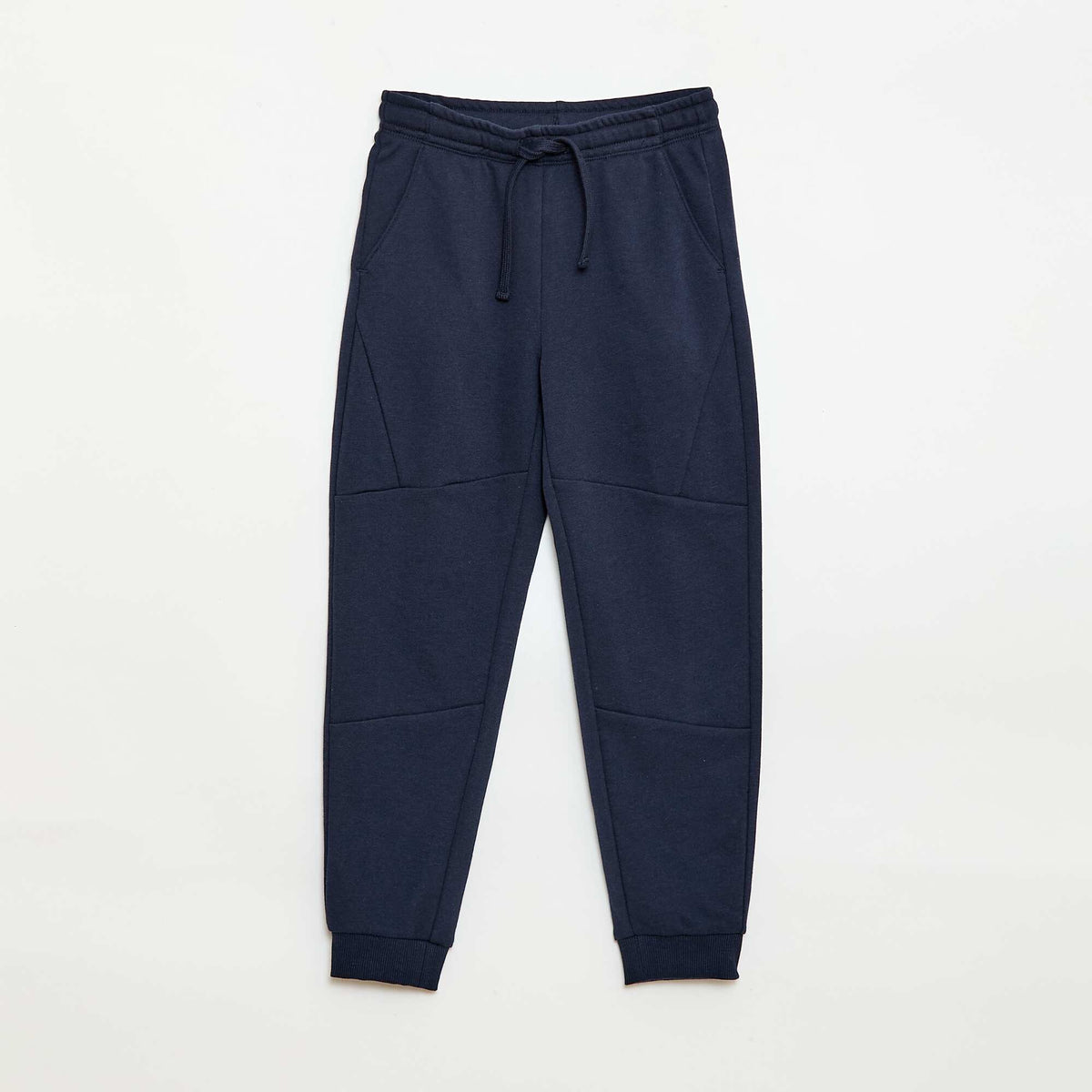 Pantalon de jogging uni avec cordons de serrage BLEU