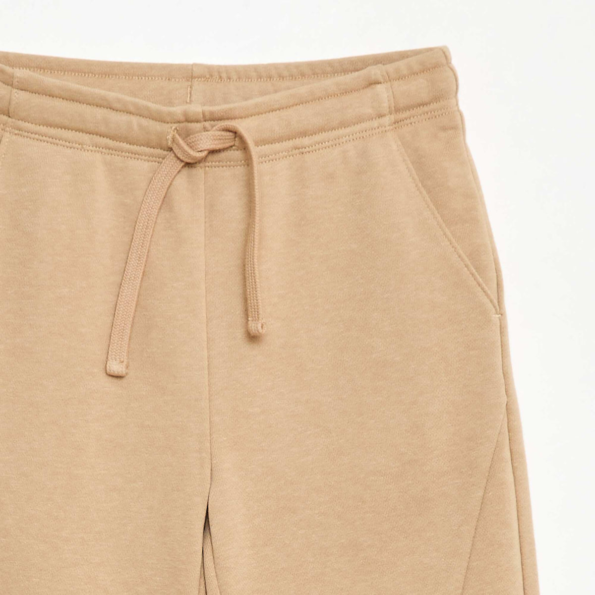 Pantalon de jogging uni avec cordons de serrage BEIGE