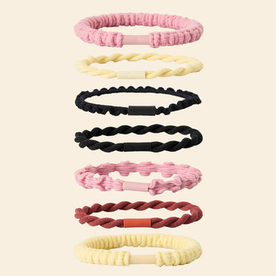 Lot de 7 élastiques ROSE