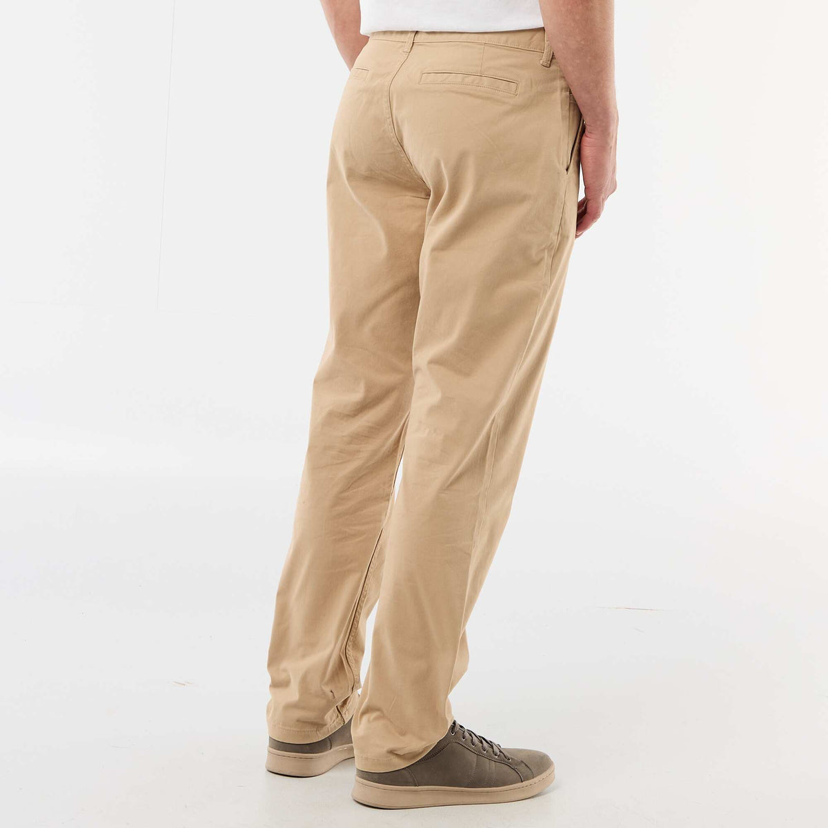 Pantalon chino regular uni BEIGE