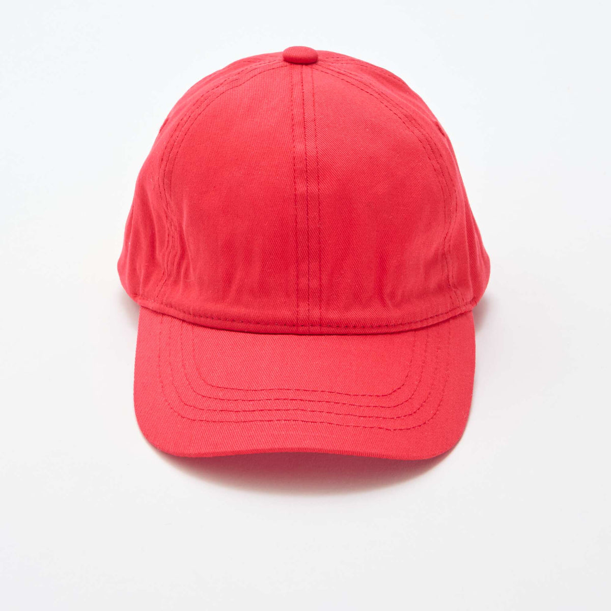 Casquette unie à scratch ROUGE