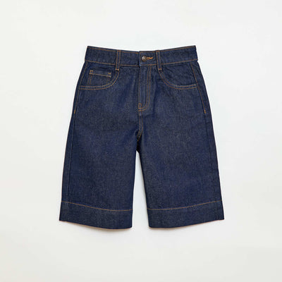 Bermuda en denim BLEU