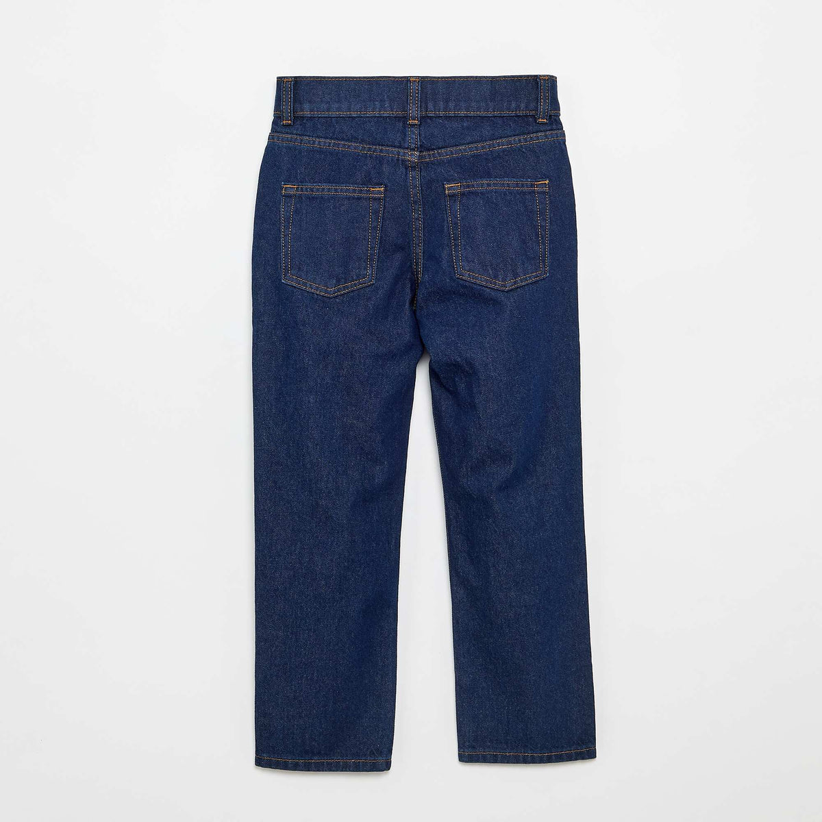 Jean regular à taille haute 5 poches BLEU