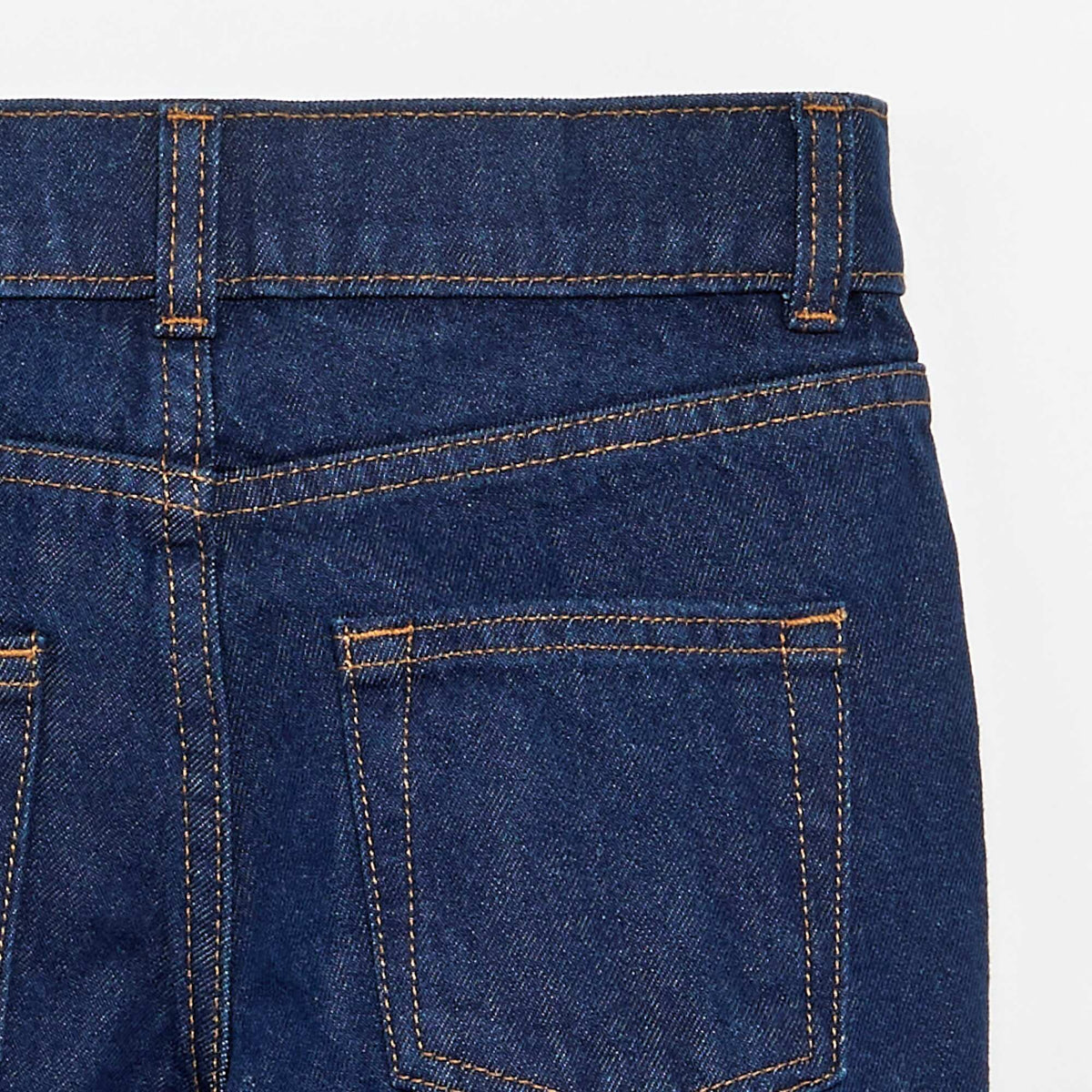 Jean regular à taille haute 5 poches BLEU