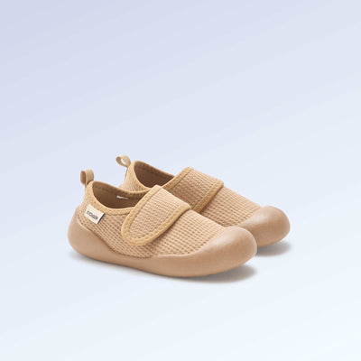 Chaussons motricité 4 'marcher' - Kitchoun MARRON