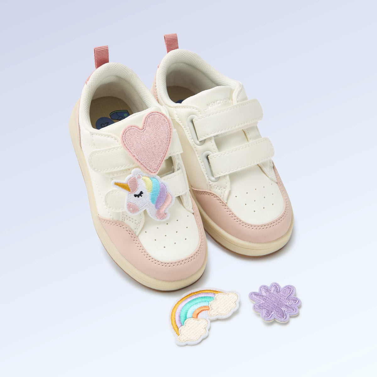 Lot de 2 patchs à enfiler pour personnaliser tes baskets 'Kitchoun' ROSE