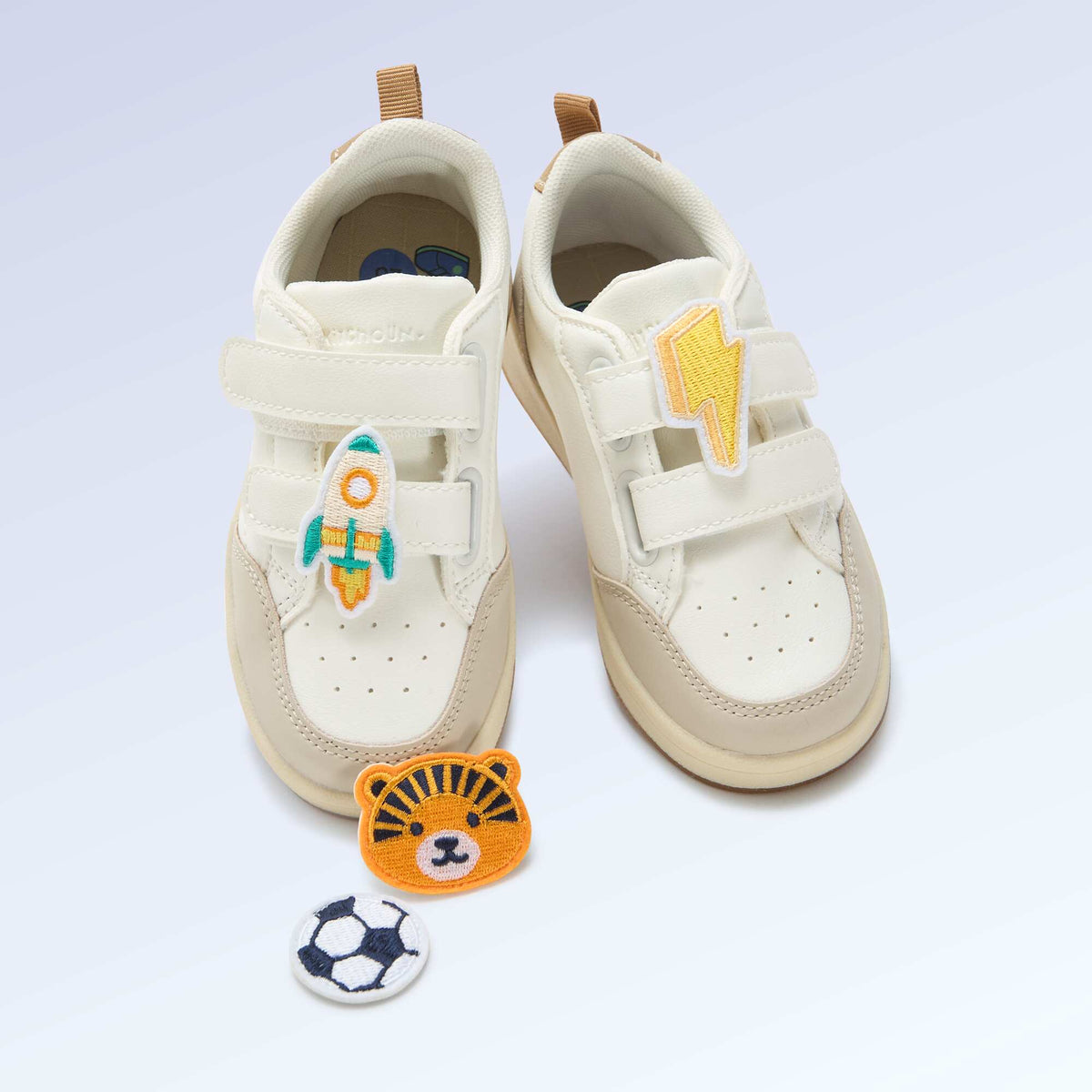 Lot de 2 patchs à enfiler pour personnaliser tes baskets 'Kitchoun' BLEU