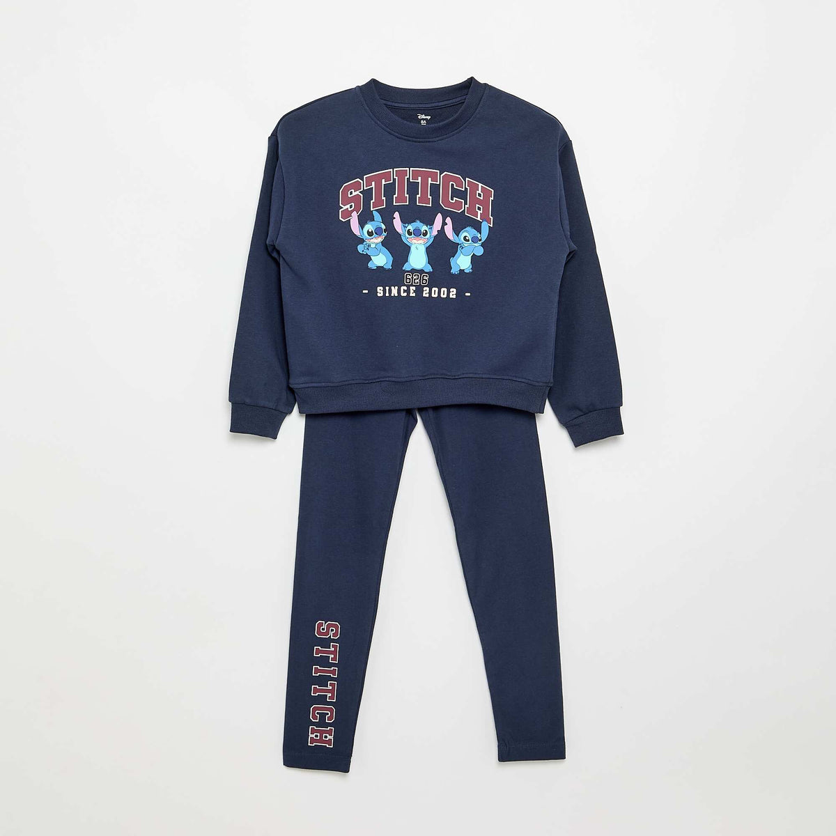 Ensemble de jogging 'Disney' en molleton non gratté (french terry) - 2 pièces : sweat + pantalon BLEU