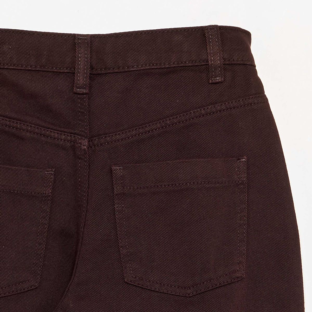 Pantalon en denim forme barrel MARRON