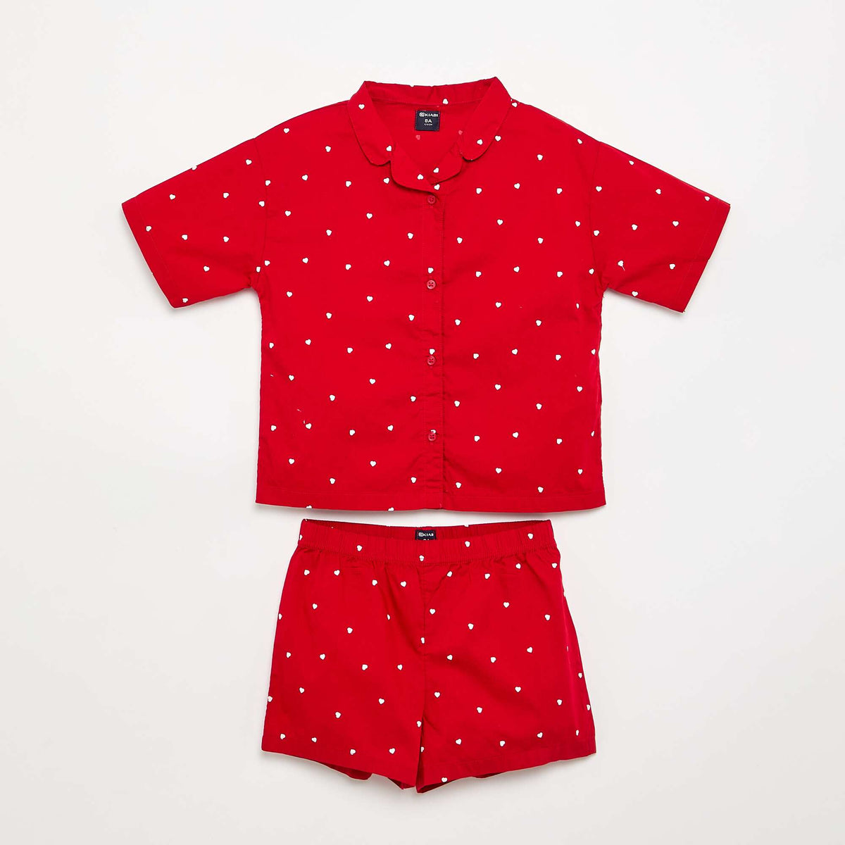 Pyjama 2 pièces - Haut + short ROUGE