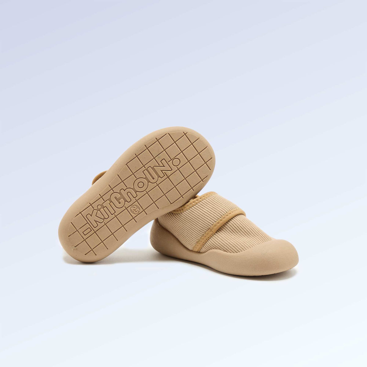 Chaussons 'Kitchoun' souples fourrés barefoot BEIGE