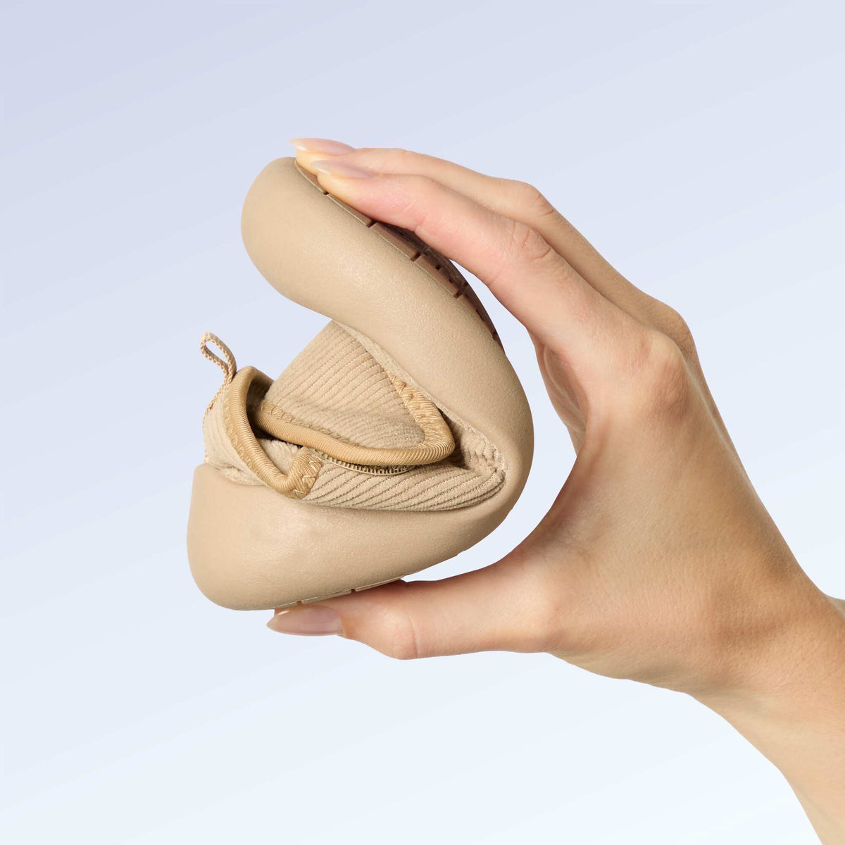 Chaussons 'Kitchoun' souples fourrés barefoot BEIGE