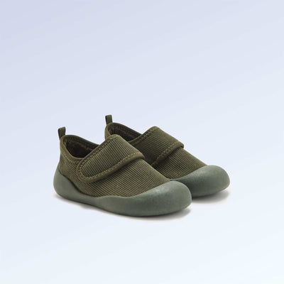 Chaussons 'Kitchoun' souples fourrés barefoot KAKI