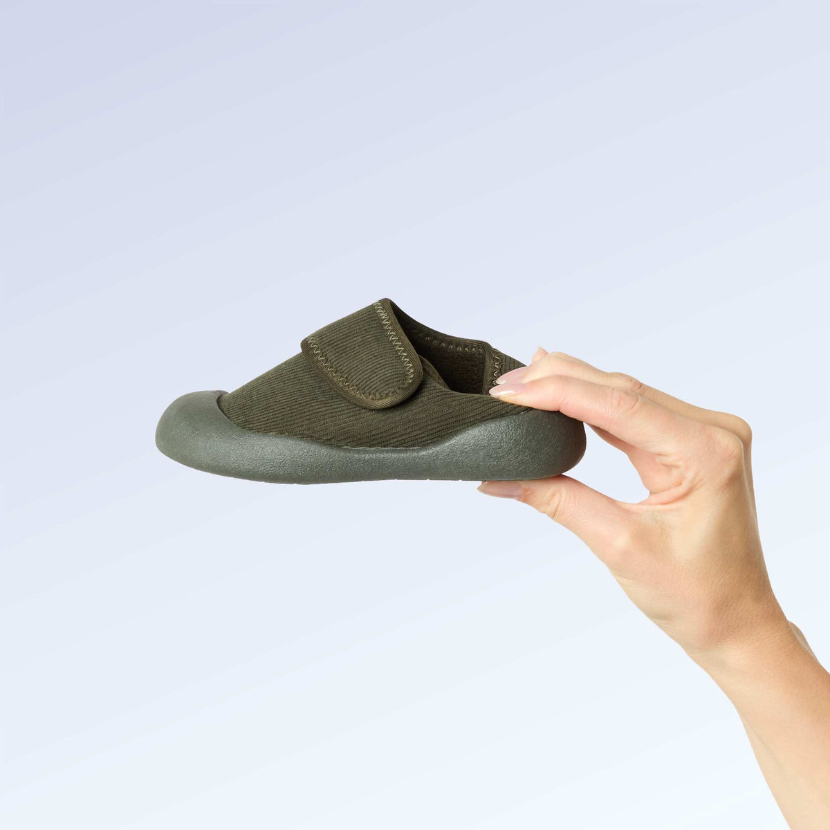 Chaussons 'Kitchoun' souples fourrés barefoot KAKI
